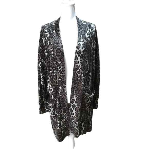 Sanctuary Women’s Small Leopard Print Open Front Cardigan Sweater NWOT - Picture 1 of 15